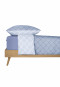 Reversible bed linen two-piece Renforcé light blue patterned - SCHIESSER Home