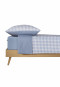 Parure de lit réversible deux pièces Renforcé à carreaux bleu clair - SCHIESSER Home