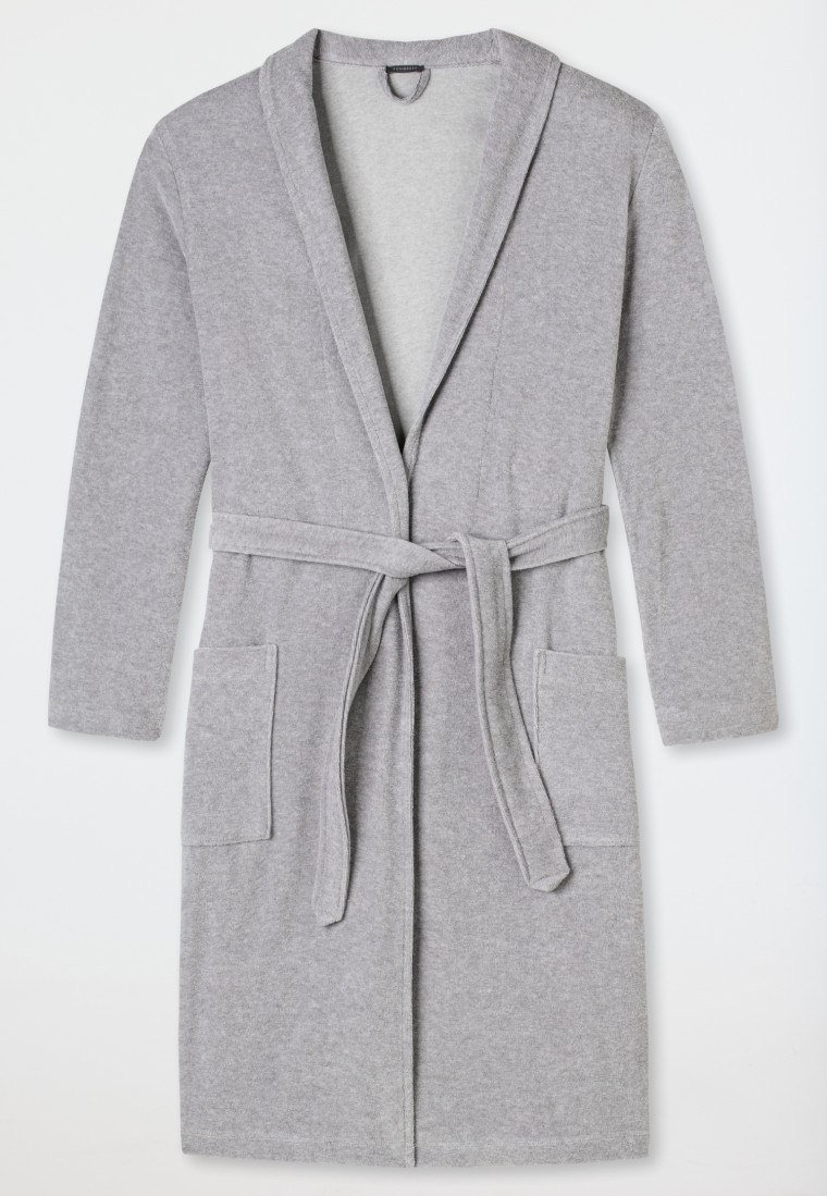 Terry cloth bathrobe heather gray - selected!premium