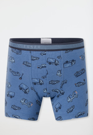 Shorts 3er-Pack Organic Cotton Ringel Autos blau - 95/5