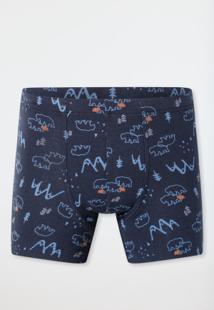 Shorts 5er-Pack Organic Cotton Eisbären Ringel blau - 95/5