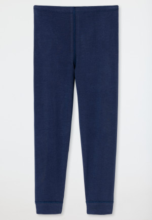 Mutande lunghe confezione doppia in Organic Cotton cintura morbida in vita blu scuro - 95/5