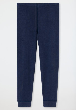 Mutande lunghe confezione doppia in Organic Cotton cintura morbida in vita blu scuro - 95/5