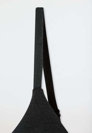 Softbra schwarz - Pure Rib