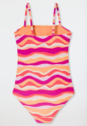 Swimsuit waves SPF 40+ vivid red - Aqua