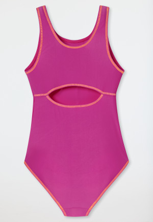 School sports swimsuit fuchsia - Aqua