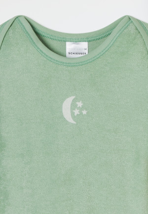 Babybody langarm unisex Frottee Modal Mond hellgrün - Natural Love