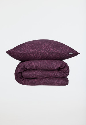 Parure de lit deux pièces Renforcé bordeaux imprimé - SCHIESSER Home