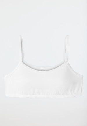 Mädchen-Bustiers 2er-Pack Organic Cotton weiß/ schwarz - 95/5