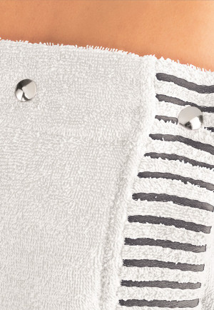 Serviette de sauna Boutons à pression blanc - SCHIESSER Home