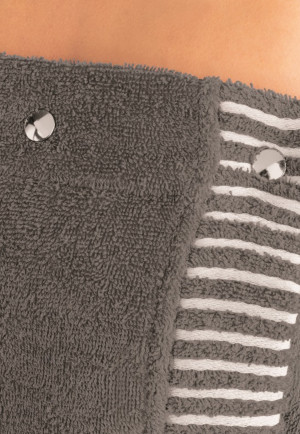Asciugamano per sauna con bottoni automatici, antracite - SCHIESSER Home