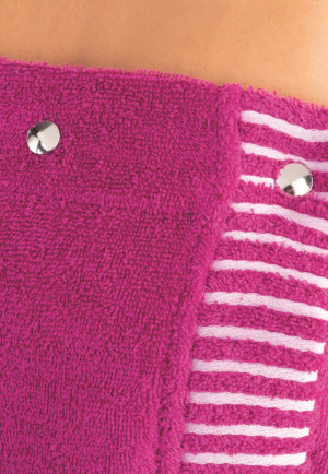 Asciugamano da sauna di colore fucsia con chiusura ad automatici - SCHIESSER Home