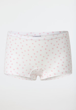 Boyshorts 3-pack organic polka dots white/pink - 95/5