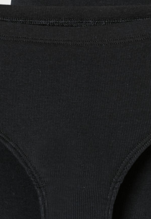 Shorts Doppelripp schwarz - Pure Rib
