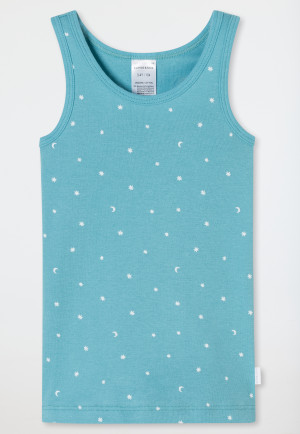 Canottiera confezione doppia stelle luna blu/bianco - Fine Rib