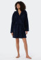 Bathrobe teddy fleece comfort fit dark blue - Essentials