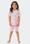 Pyjama court coton bio patte de boutonnage licornes rose - Girls World