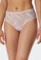 High-waisted panties lace pale pink - Modal and Lace