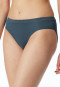 Slip rio a coste doppie in cotone organico blu denim - Pure Rib