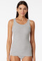 Canotta a coste doppie in Organic Cotton grigio screziato - Pure Rib