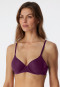 Underwire bra spacer cup plum - Modal & Lace
