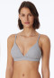 Soft-BH Doppelripp herausnehmbare Pads grau meliert - Pure Rib