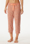 3/4-long modal floral print lounge pants peach - Mix+Relax