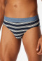 Rio-Slips 3er-Pack Organic Cotton Webgummibund uni/gestreift dunkelblau - 95/5
