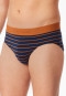 Rio briefs 3-pack plain/stripes dark blue - 95/5