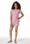 Pyjama court en coton bio palmier rose poudré - Nightwear