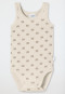 Confezione da 2 body a costine sottili con elefantini in crema - Natural Love