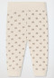 Set 2 pezzi per neonati a costine sottili con maniche corte, pantaloni elefanti in crema - Natural Love