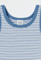 Gilet a righe a doppia costina celeste - Double Rib