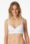 Soft bra with cup Medium Support white - Unique Micro