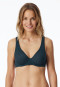 Underwired bra with molded cups and spacer lining, dark blue - Air