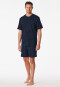 Short pyjamas with dark blue patterned chest pocket - Comfort Essentials