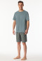 Schlafanzug kurz mineral gemustert - Casual Essentials