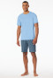 Short pyjamas pacific blue patterned - Casual Essentials