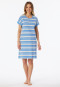 Sleepshirt kurzarm Streifen helllblau - Casual Essentials