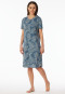 Camicia da notte a maniche corte stampa con palme blu atlantico - Comfort Nightwear