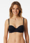 Bandeau bra with high support cup black - Unique Micro