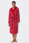 Bademantel Leichtfrottee rot gestreift - Feather Terry