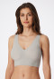 Bustier Mikrofaser herausnehmbare Pads grau-jaspe - Invisible Soft