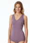 Chemise à bretelles microfibre coussinets amovibles mauve - Invisible Soft