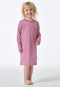 Camicia da notte a manica lunga a righe color malva - Natural Love