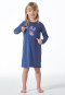 Camicia da notte a manica lunga in cotone organico panda blu - Girls World