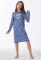 Camicia da notte a manica lunga in Organic Cotton con stampa di cavalli blu - Horse World