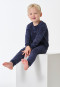 Schlafanzug lang Frottee Bündchen Eisbären dunkelblau - Kids Nightwear