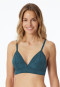 Bra non-iron removable pads petroleum - Modern Lace