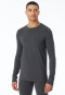 Shirt langarm wärmend dunkelgrau meliert - Casual Warming
